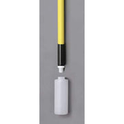 99" to 186" Threaded Extension Handle, 1 1/4 in Dia, Yellow, Aluminum/Fiberglass