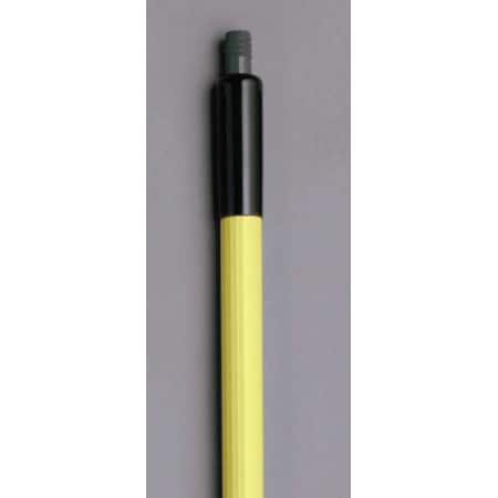 100" to 187" Threaded Extension Handle, 1 1/4 in Dia, Yellow, Aluminum