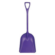Hygienic Square Point Shovel, Polypropylene Blade, 28 in L, Purple