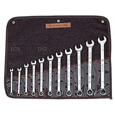 Combo Wrench Set,SAE,12 Point,11 pcs.