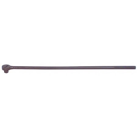 3/4" Drive 45 Geared Teeth Knurled Ratchet,3/4" Drive,42" L,Black