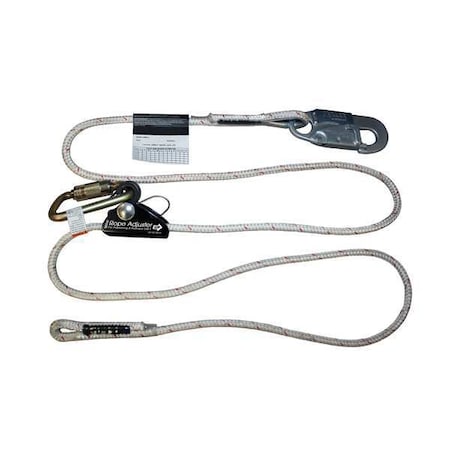 Positioning Lanyard, 8 ft., 400 lb. Weight Capacity, White