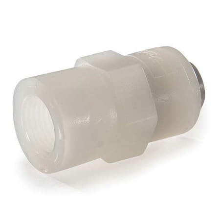 Faucet Adapter, 3/8 in Tube Size, PVDF, Natural