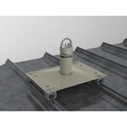 Roof Anchor, 22 in Length, 310 lb Weigth Capacity, Aluminum, Stainless Steel Anchor, Fixed D-Ring