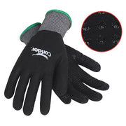 Coated Gloves, Nitrile, Dots on Palm, Palm Double Dipped, 4 Abrasion Level, Gray, M (8) 1 PR