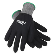 Coated Gloves, Nitrile, Foam, Full, 4 Abrasion Level, Black, XS (6) 1 PR