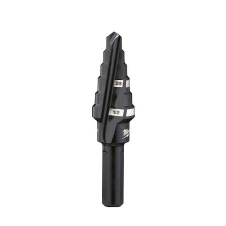 No. 6 Step Drill Bit, 3/8" & 1/2" by 1/16"