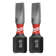 Shockwave Impact Slotted 3/16" Insert Bits (2PK)