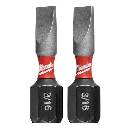 Shockwave Impact Slotted 3/16" Insert Bits (2PK)