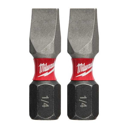Shockwave Impact Slotted 1/4" Insert Bits (2PK)