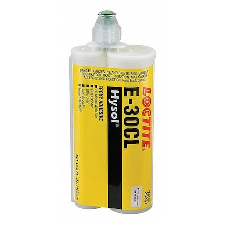 Acrylic Adhesive, E-30CL Series, Light Amber, (1) 0.34 oz, (1) 1.41 oz, Bottle, 2:01 Mix Ratio