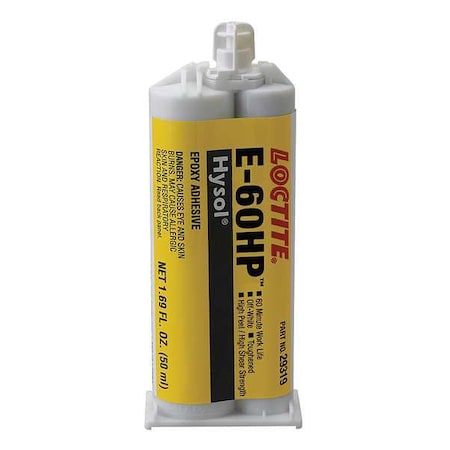 Structural Adhesive, E-60HP Series, Amber, Jug, 2:01 Mix Ratio, 35 hr Functional Cure