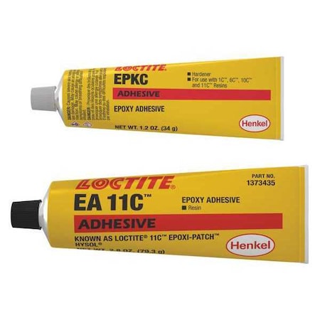 Epoxy Adhesive: EA 11C, Heat Cured, 4 fl oz, Tube, Black, Paste