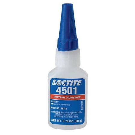 Instant Adhesive, 4501 Series, Clear, 0.7 oz, Bottle