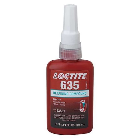 Retaining Compound, 635 Series, Green, Liquid, 50ml, Bottle