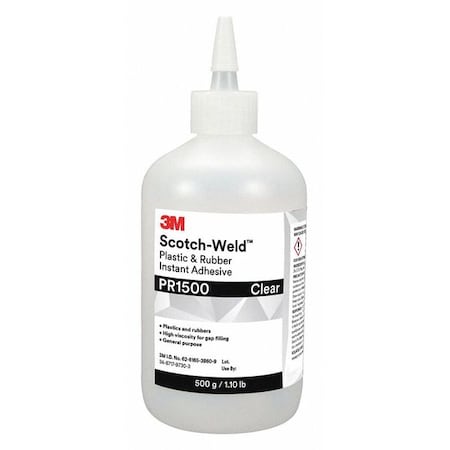 3M Plastic & Rubber Instant Adhesive, 20 G, PK10