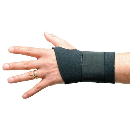 Wrist Support, neoprene, Single Strap, Ambidextrous, Black, Size S