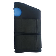 Wrist Support, 75% Neoprene / 20% Nylon / 5% Polyester, Double Strap, Ambidextrous, Black, Size S