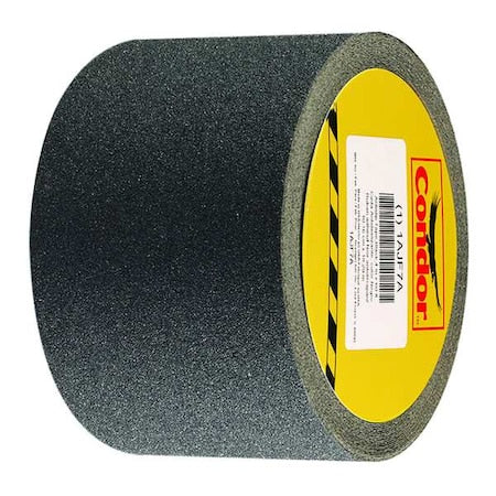 Anti-Slip Tape, Very Coarse, 46 Grit Size, Solid, Black, 4 in x 60 ft, 41 mil Thickness, Rubber