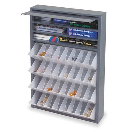 Bin Dispensing Cabinet,Tilt Out,Gray