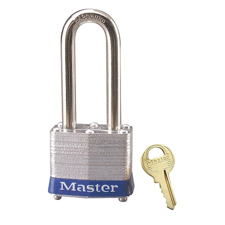 Lockout Padlock, Keyed Alike, Steel, Blue, 2 in Shackle Height, 1 9/16 in Body Width, 1 No. of Keys