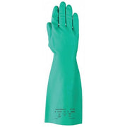 AlphaTec(R) Solvex Chemical Resistant Gloves, Nitrile, 15 in L, 22 mil, Green, 7, 1 PR