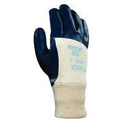 Coated Gloves, Nitrile, Smooth, 3/4 Dip, 4 Abrasion Level, Blue, 10 1 PR