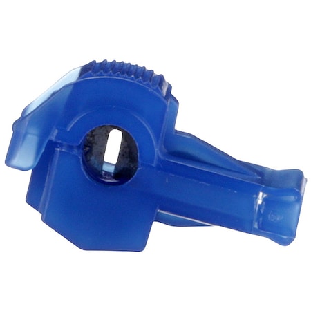 Insulation-Displacement Wire Connector, 14 AWG Max, 1 Port, Blue, Nylon Insulation, 600 V, 50 PK