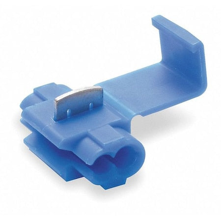 Insulation-Displacement Wire Connector, 16 AWG Max, 2 Port, Blue, Polypropylene Insulation, 1,000 V