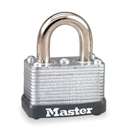 Padlock, Keyed Different, Standard Shackle, Rectangular Steel Body, Steel Shackle, 9/16 in W