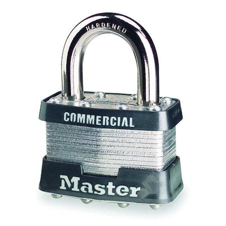 Padlock, Keyed Alike, Standard Shackle, Rectangular Steel Body, Steel Shackle, 3/4 in W
