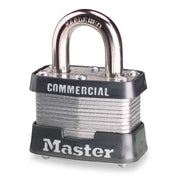 Padlock, Keyed Alike, Standard Shackle, Rectangular Steel Body, Steel Shackle, 5/8 in W