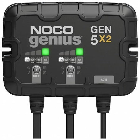 Battery Charger, Charging, Auto, For AGM/CA/EFB/Gel/Lead Acid/Lithium/MF/Wet Cell, Auto On/Off