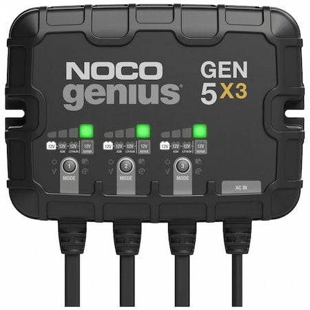 Battery Charger,15 A Input,6 ft L Cable