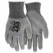 Cut-Resistant Gloves, Cut Level A2 ,Dipped ,Polyurethane ,Smooth ,L ( 9 ) 12 PK