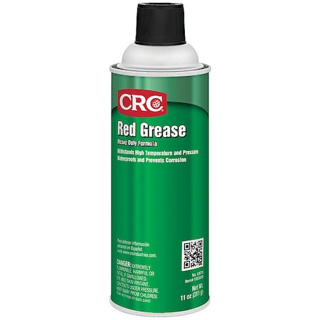 Multipurpose Grease, Red Grease, NLGI Grade 2, 16 oz Aerosol Can, Red