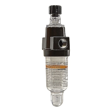 Lubricator,Mist,Polycarbonate,1/4",NPT