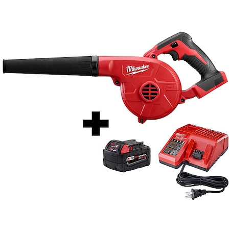 M18(TM) 18 V Cordless Battery-Powered Handheld Leaf Blower Kit, 100 cfm, 160 mph, Battery Included