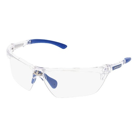 Dominator (DM3), Safety Glasses, MAX6 Anti-Fog, Polycarbonate Lens, Clear Frame, Half Frame, 1 PR