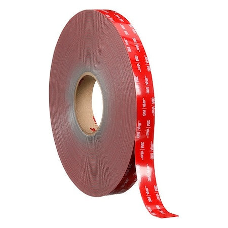 Double-Sided Foam Tape, 1/2 in W, 36 yd L, 62 mil, Acrylic Foam, Double-Sided, 18 PK