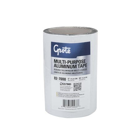 FoilTape,Aluminum,Silver,16-5/8ydL,6inW