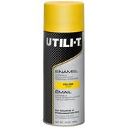 General Purpose Enamel Spray Paint, Yellow, Gloss, Solvent, 10 oz
