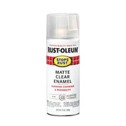 Spray Paint, Clear, Matte, Solvent, 12 oz.