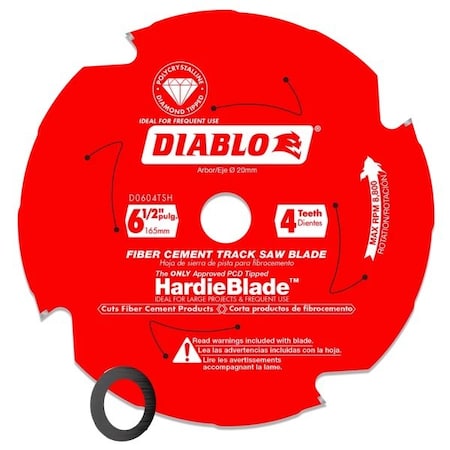 6-1/2in. 4-Teeth Track Saw Blade for JamesHardie and Fiber Cement