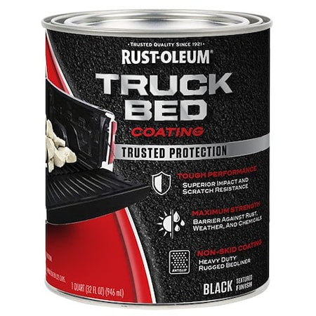 Truck Bed Coating,Black,Water Base,1 qt