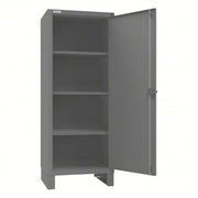 Storage Cabinet, 78 in H, 30 1/4 in W, 24 1/4 in D, Swing, Padlockeable, 3 Shelves