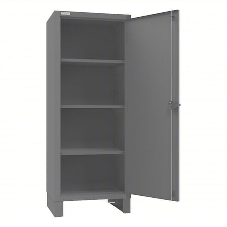 Storage Cabinet, 78 in H, 30 1/4 in W, 24 1/4 in D, Swing, Padlockeable, 3 Shelves