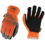 Hi-Viz FastFit(R) Mechanics Gloves, Synthetic Leather Palm, TrekDry Back, 12, Orange