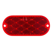 Reflector, Stick-On, Red, Oval