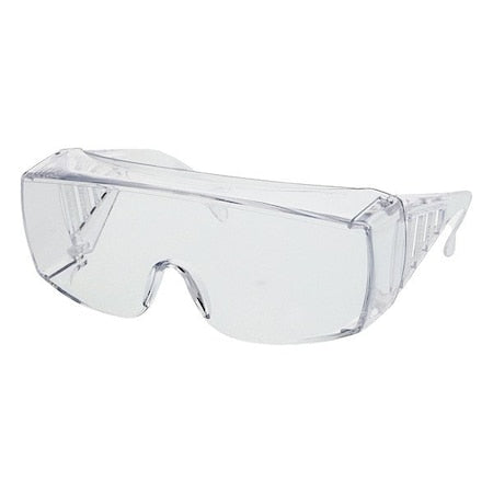 98, Safety Glasses, Uncoated, Polycarbonate Lens, Clear Frame, Frameless
